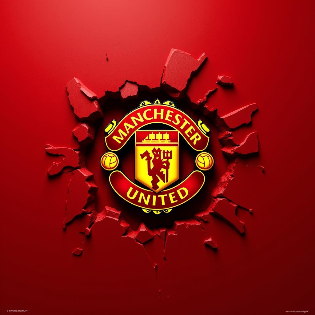 Hình nền Manchester United 3D logo sống động