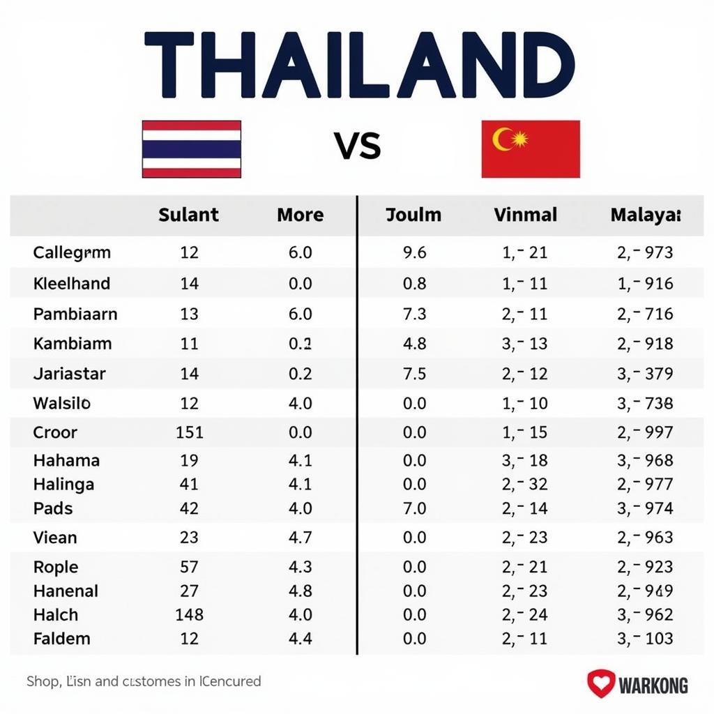 Keo Thái Lan và các đối thủ truyền kiếp