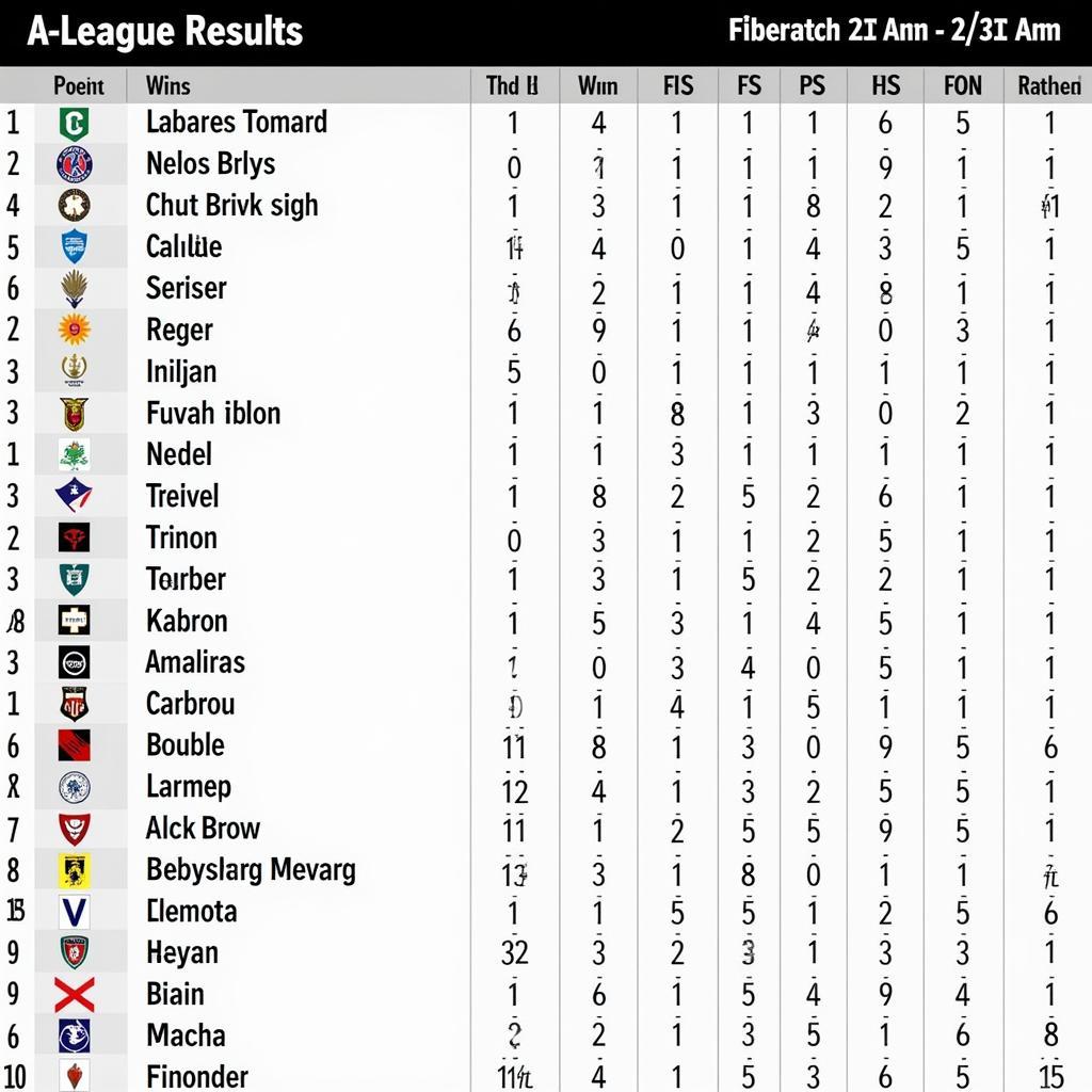 Kết Quả A-League Australia