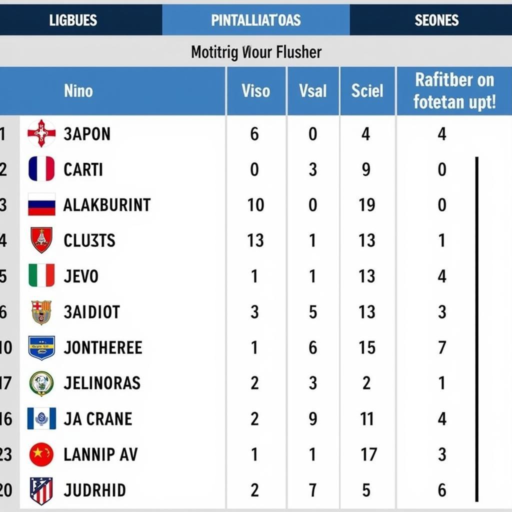 Bảng xếp hạng Ligue 1