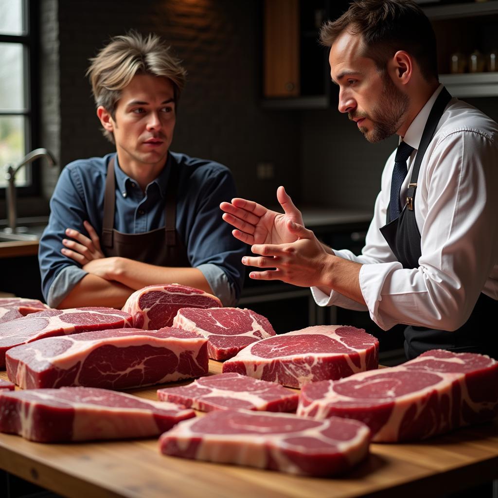 Inspecting the quality of wholesale meat