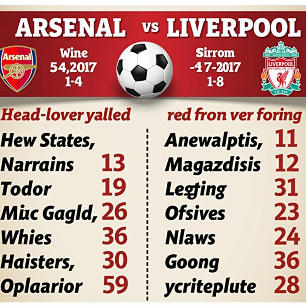 Lịch sử đối đầu Arsenal Liverpool