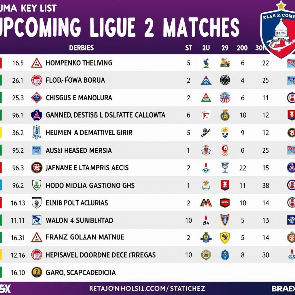 Lịch thi đấu Ligue 2: Các trận cầu đáng chú ý