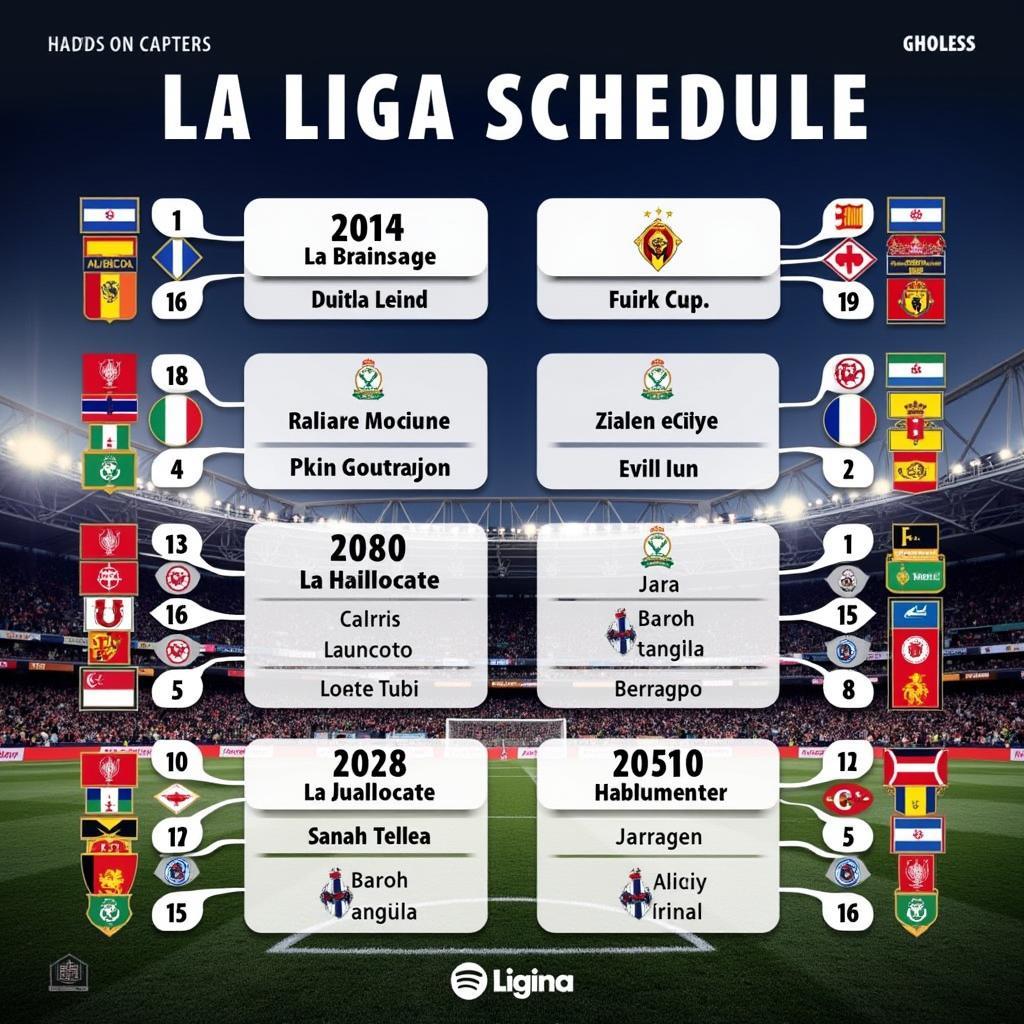 Lịch thi đấu La Liga Tây Ban Nha chi tiết