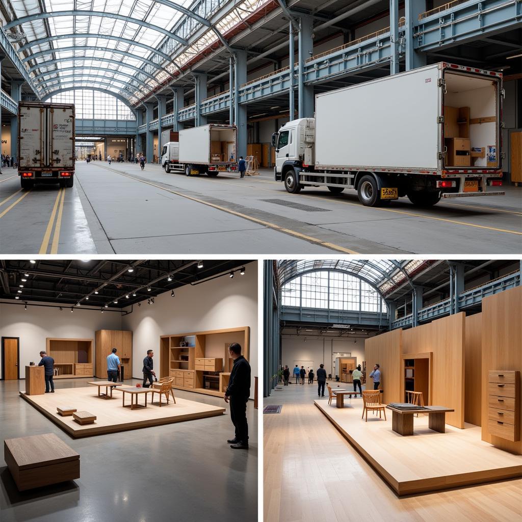 Logistics of Transporting and Setting up Exhibition Furniture