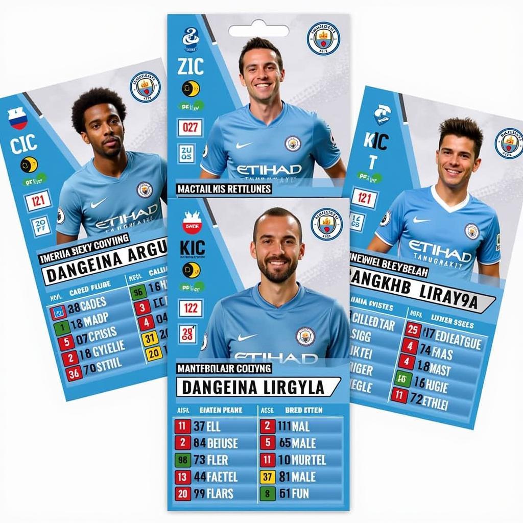 Manchester City Match Attax 17/18 Key Players