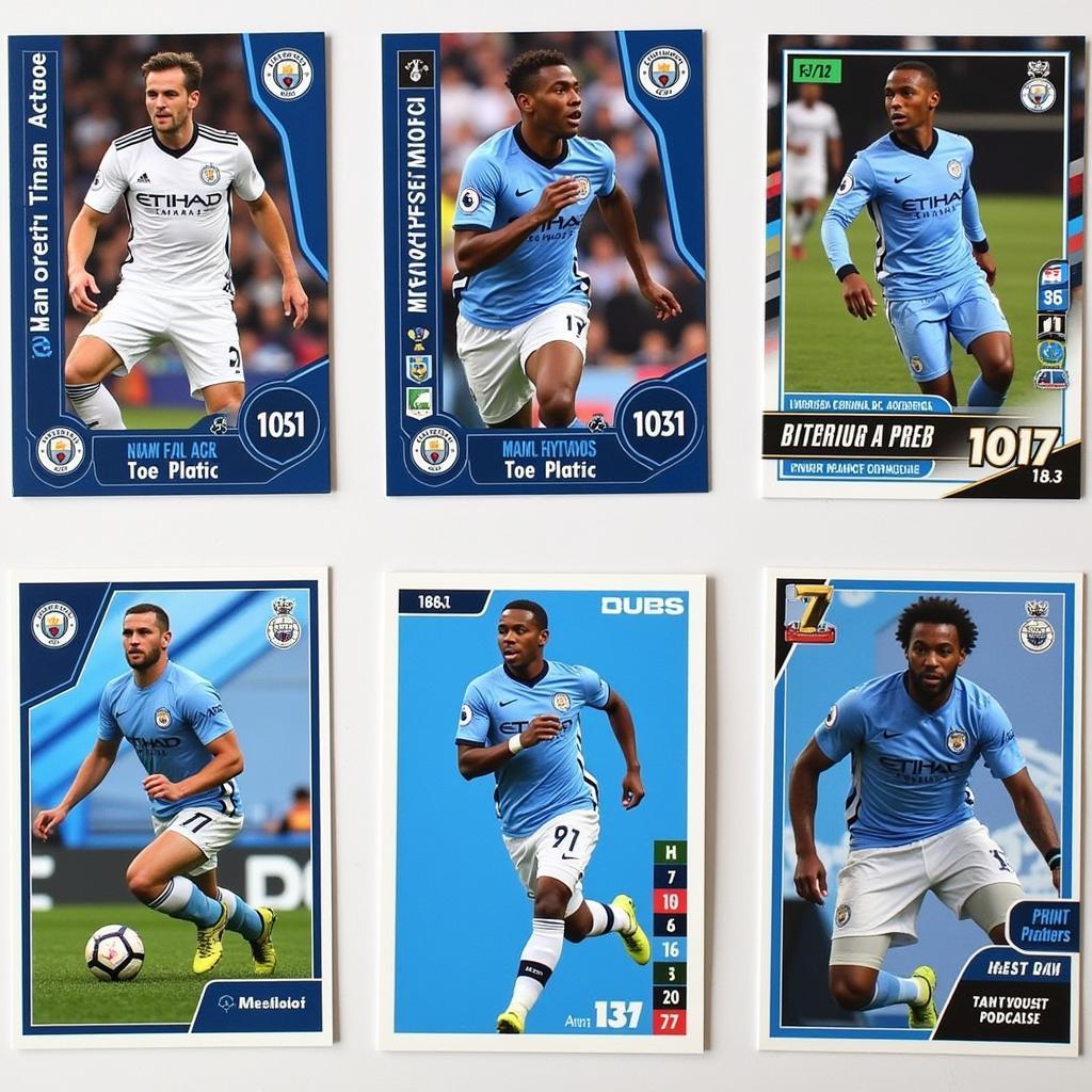 Manchester City Match Attax 17/18 Rare Cards