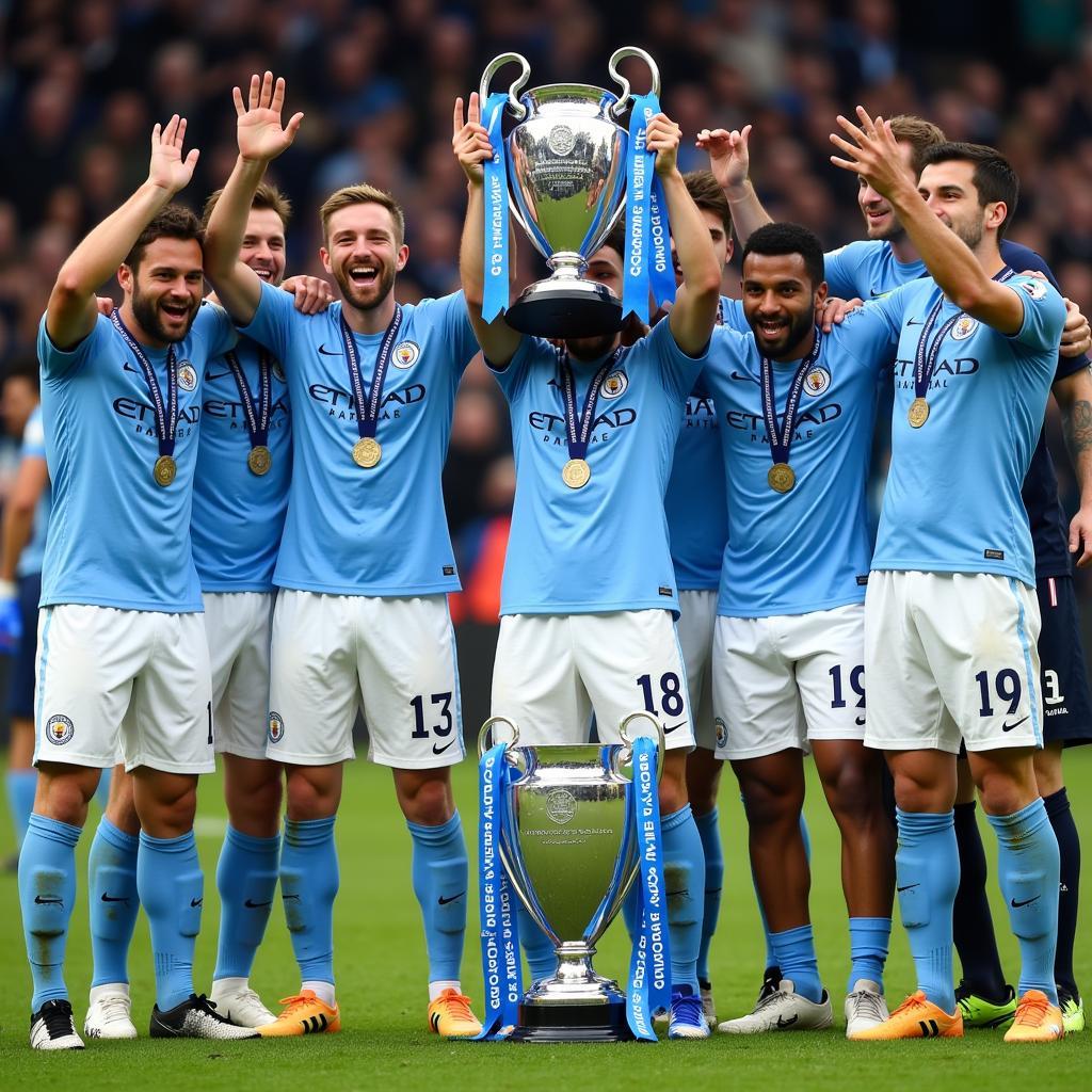 Manchester City Treble Winners