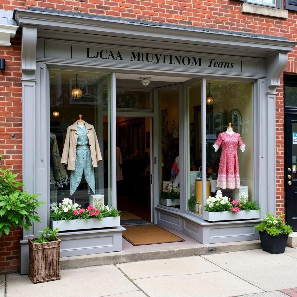 Charming exterior of a local boutique in Manchester CT