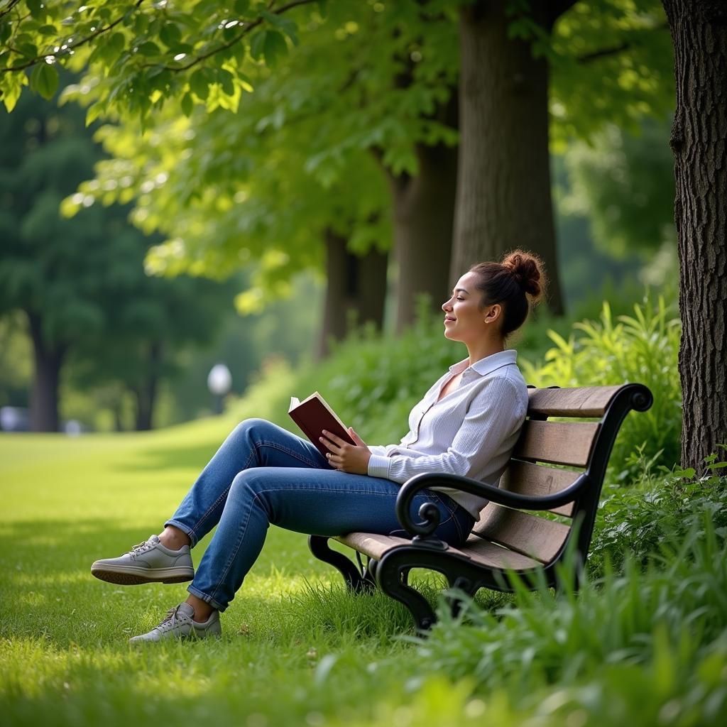 Relaxing in Manchester CT Park