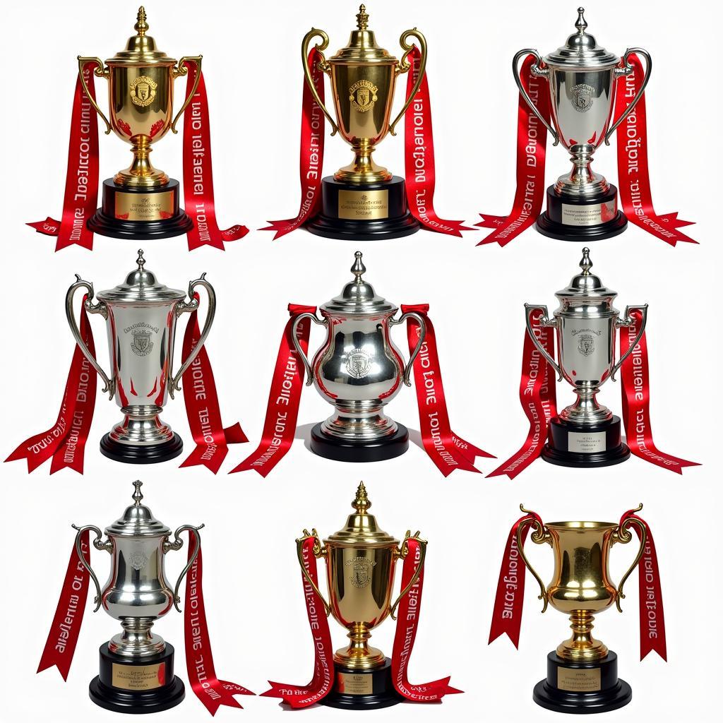 Manchester United FA Cup trophy display