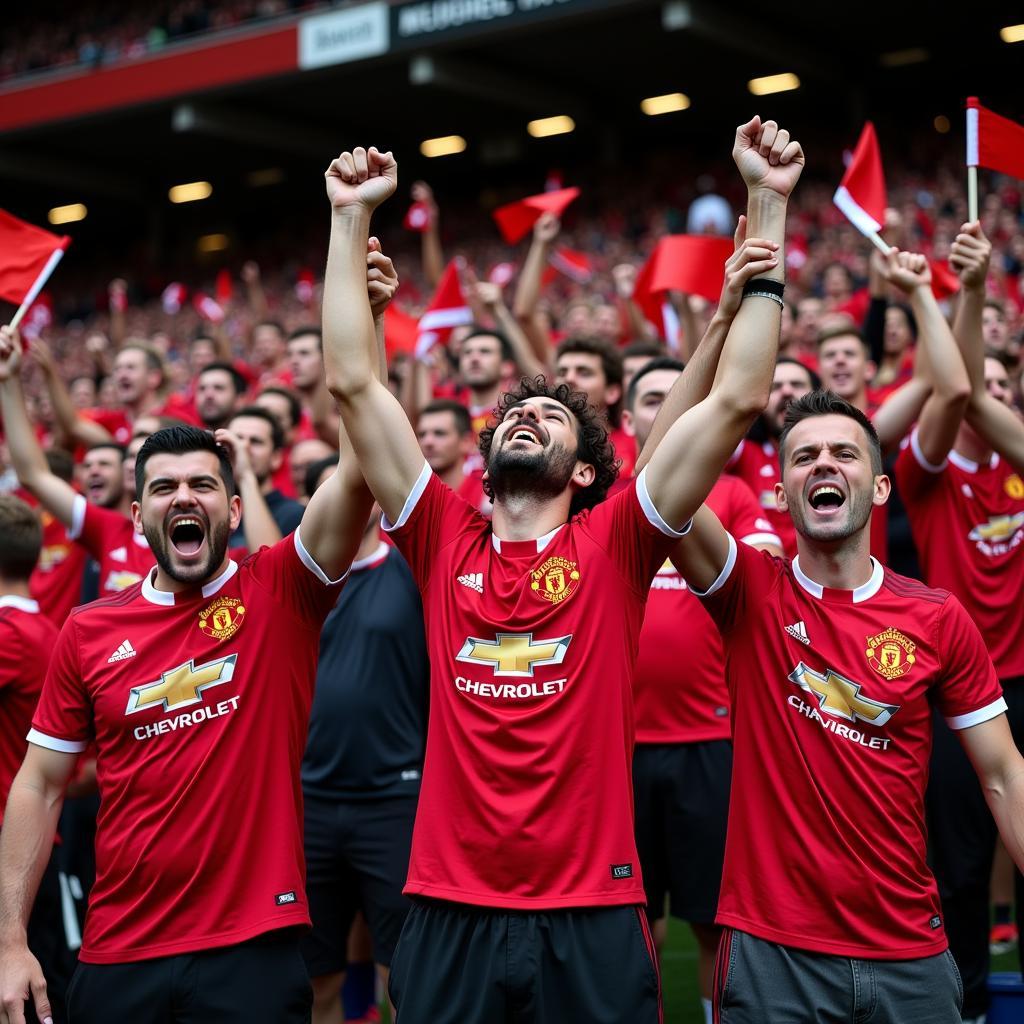 Manchester United Fans Wearing the 2020 Kit