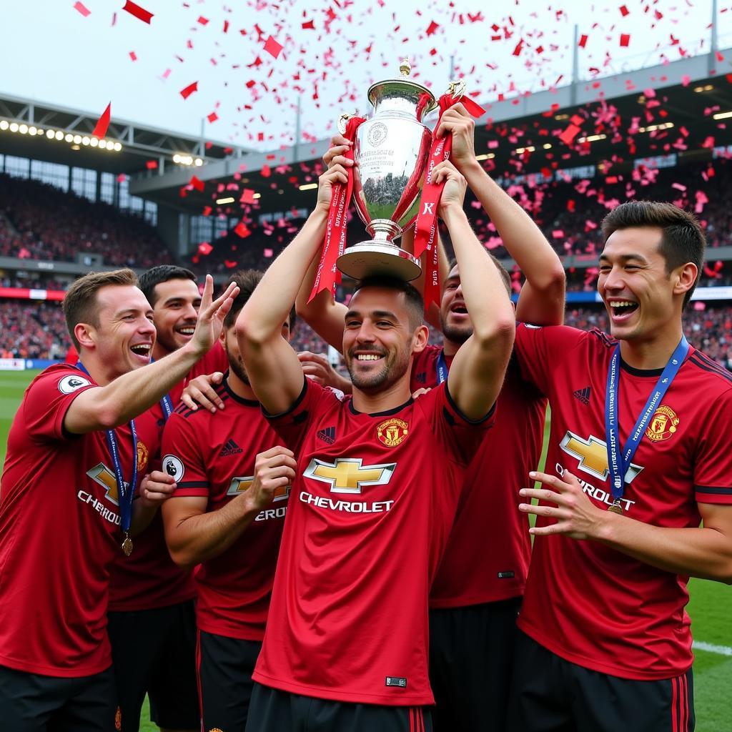 Manchester United Nâng Cao Cup Vô Địch