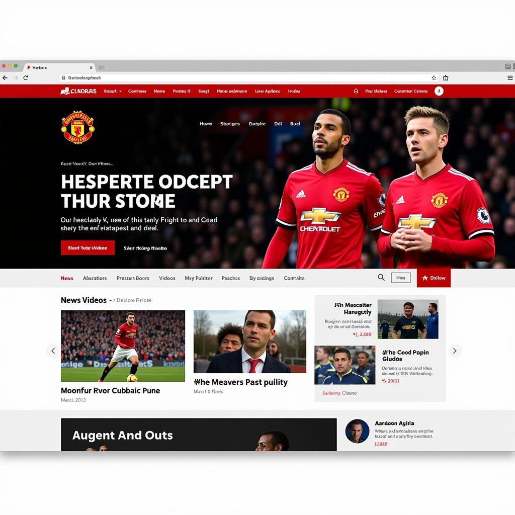 Manchester United Official Site Homepage