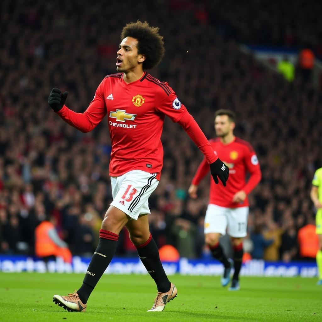 Marouane Fellaini tỏa sáng trong trận derby Manchester 2015