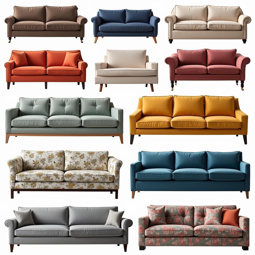 Màu sắc và họa tiết sofa Manchester