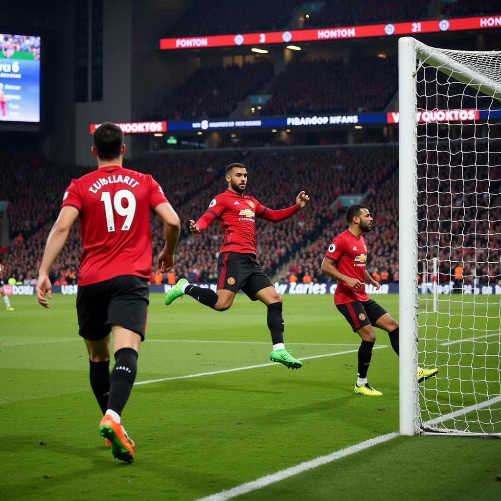 Manchester United ghi bàn thắng đầu tiên vào lưới Huddersfield