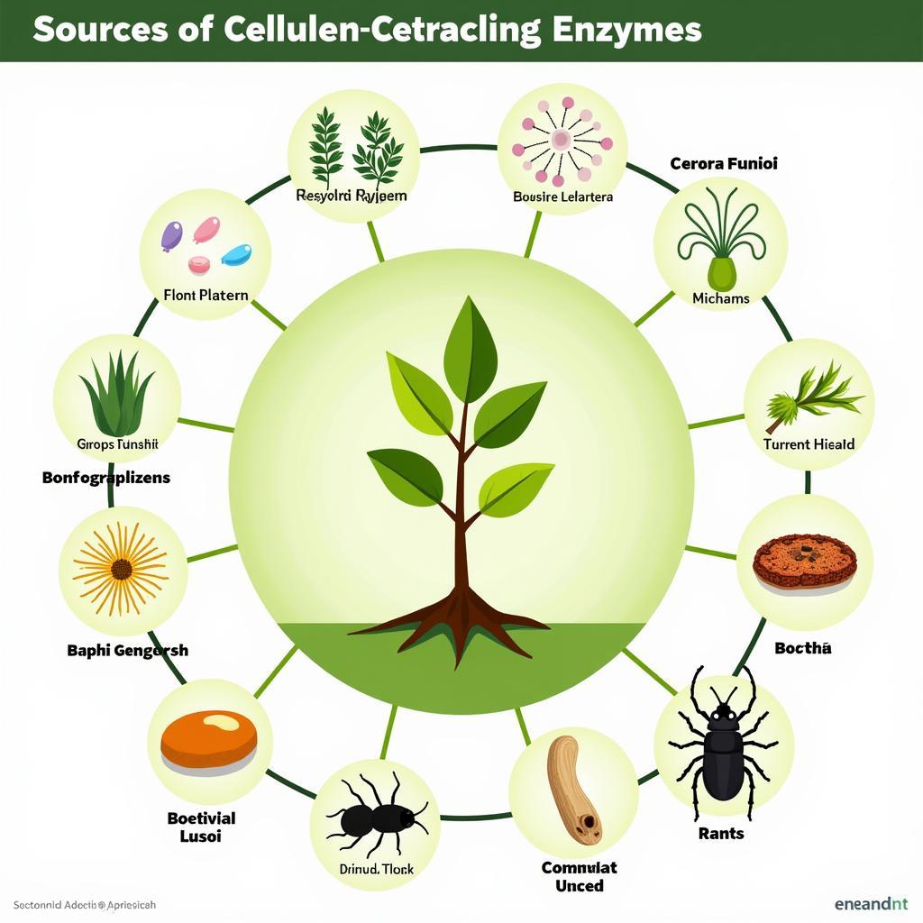 Các nguồn enzyme phân giải cellulose