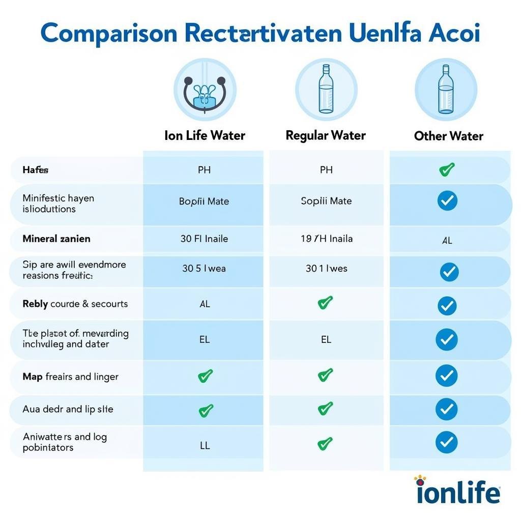 So sánh nước điện giải ion life với các loại nước khác