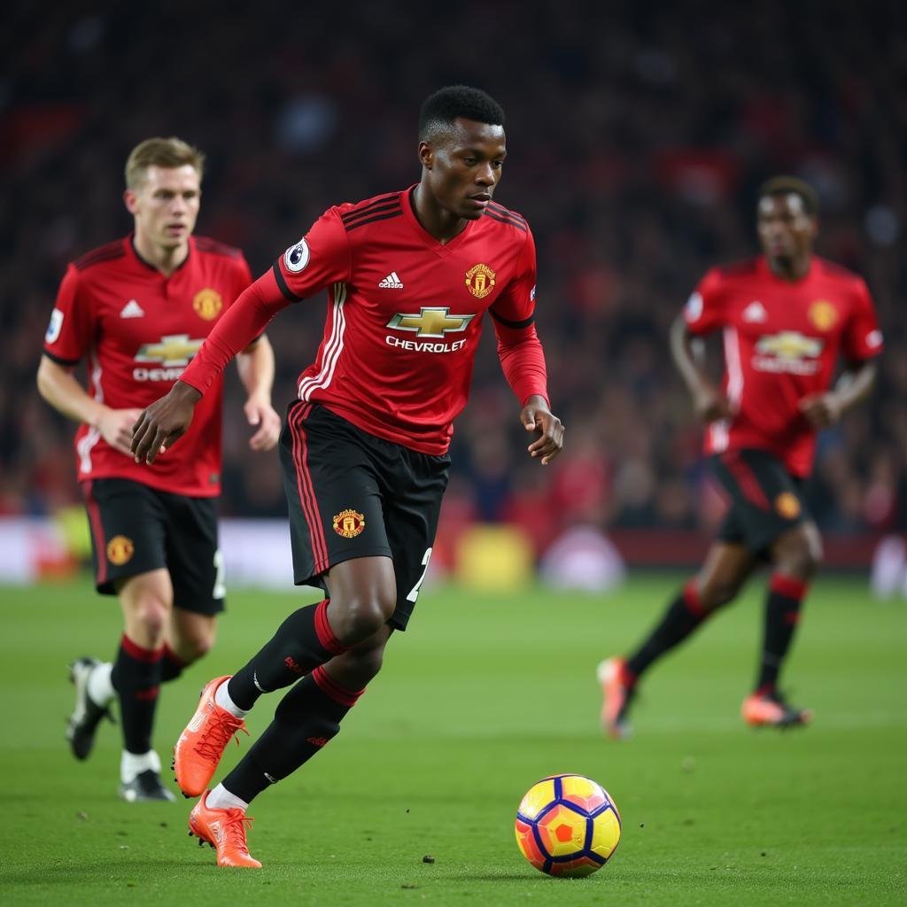 Paul Pogba Controlling the Midfield on his Man Utd Debut