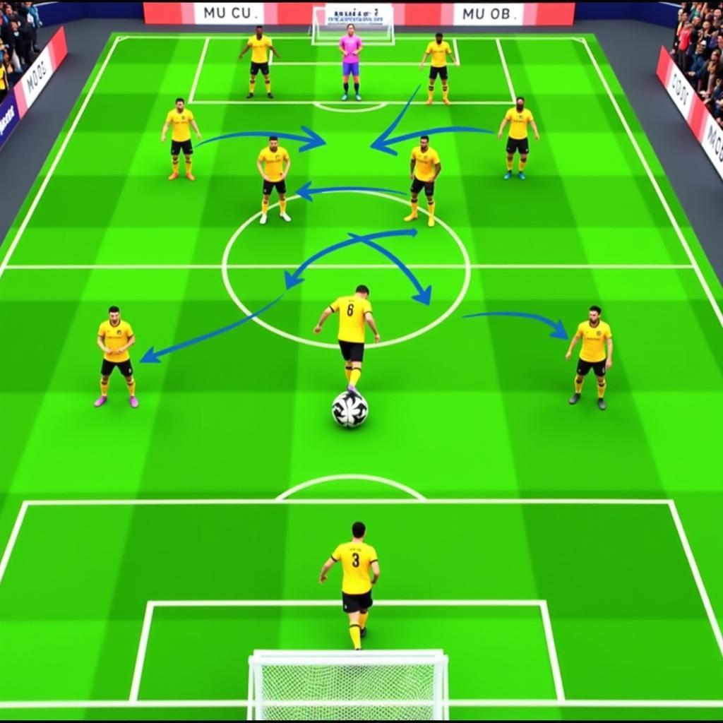 Dortmund's tactical formation during a match