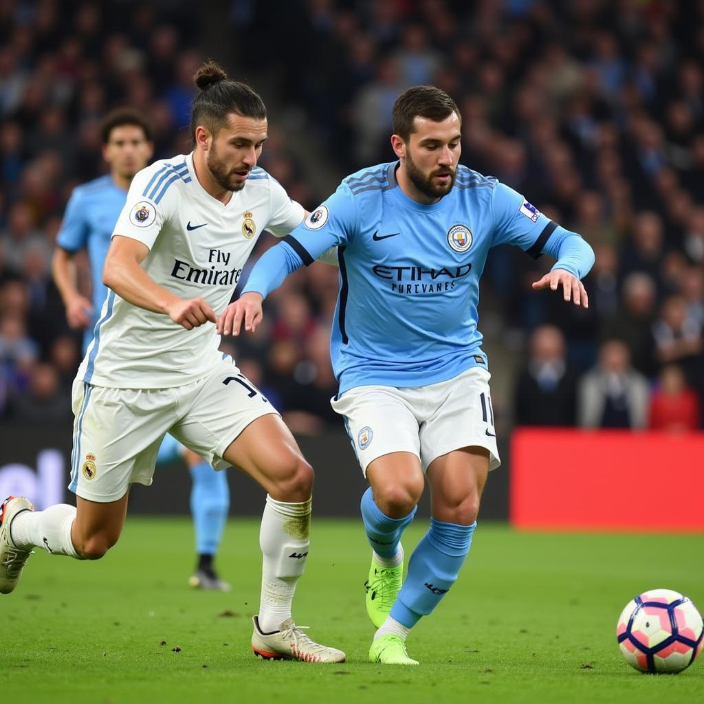 Real Madrid vs Manchester City Tran Luot Di