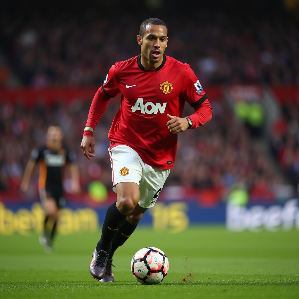 Rio Ferdinand trong màu áo Manchester United số 5