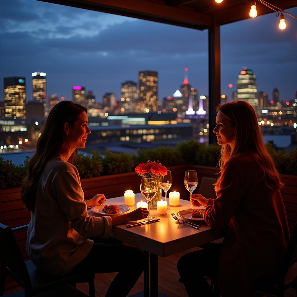 Romantic Rooftop Dinner in Manchester