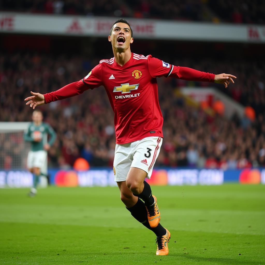 Ronaldo ghi bàn cho Manchester United