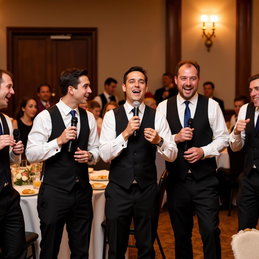 Singing Waiters Manchester biểu diễn tại tiệc cưới