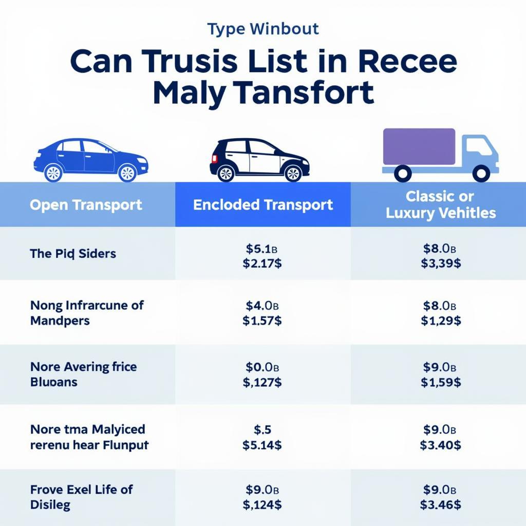 Comparison of car transport services