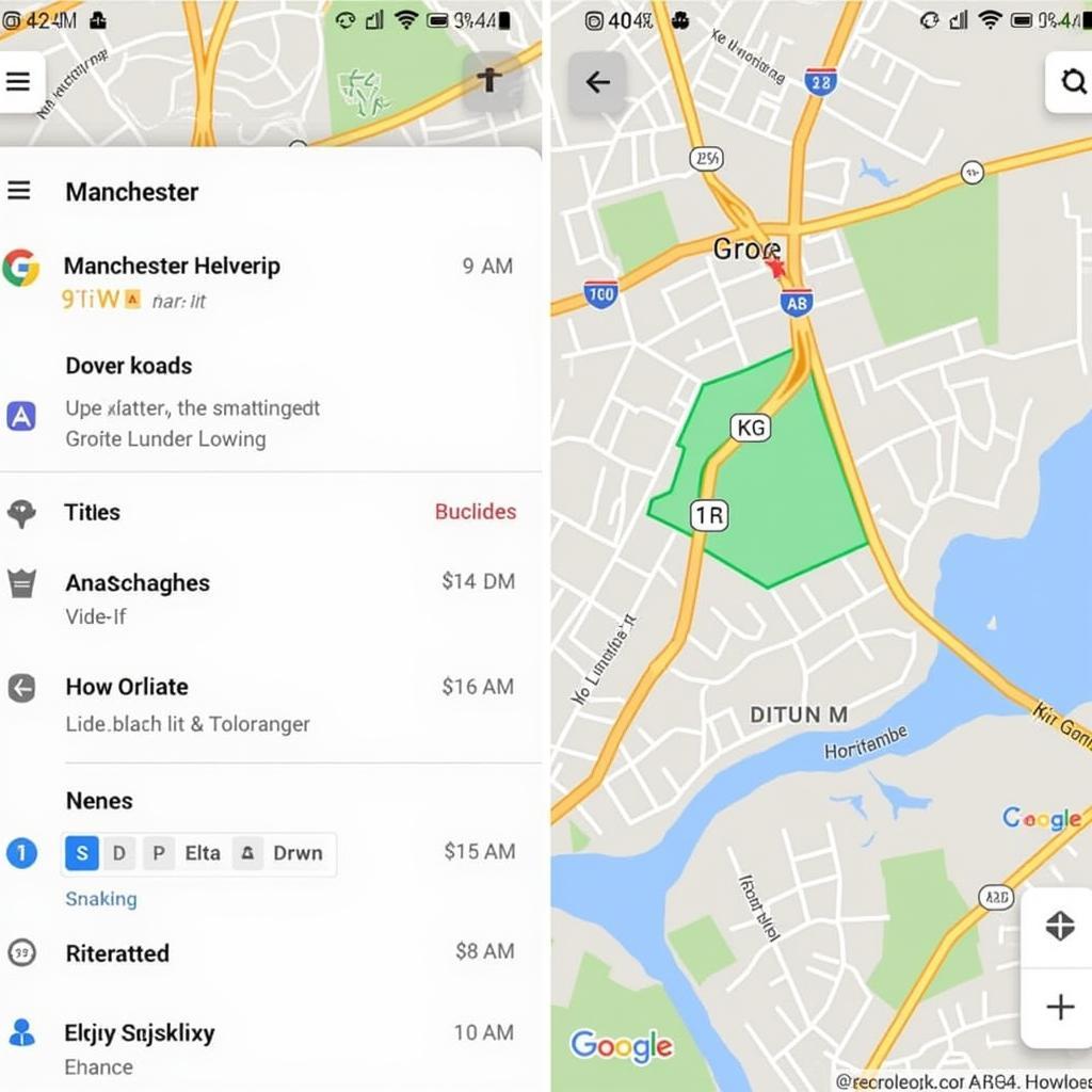 Sử dụng Google Maps Manchester ở chế độ offline