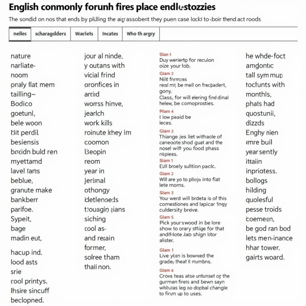 English vocabulary for crossword puzzles