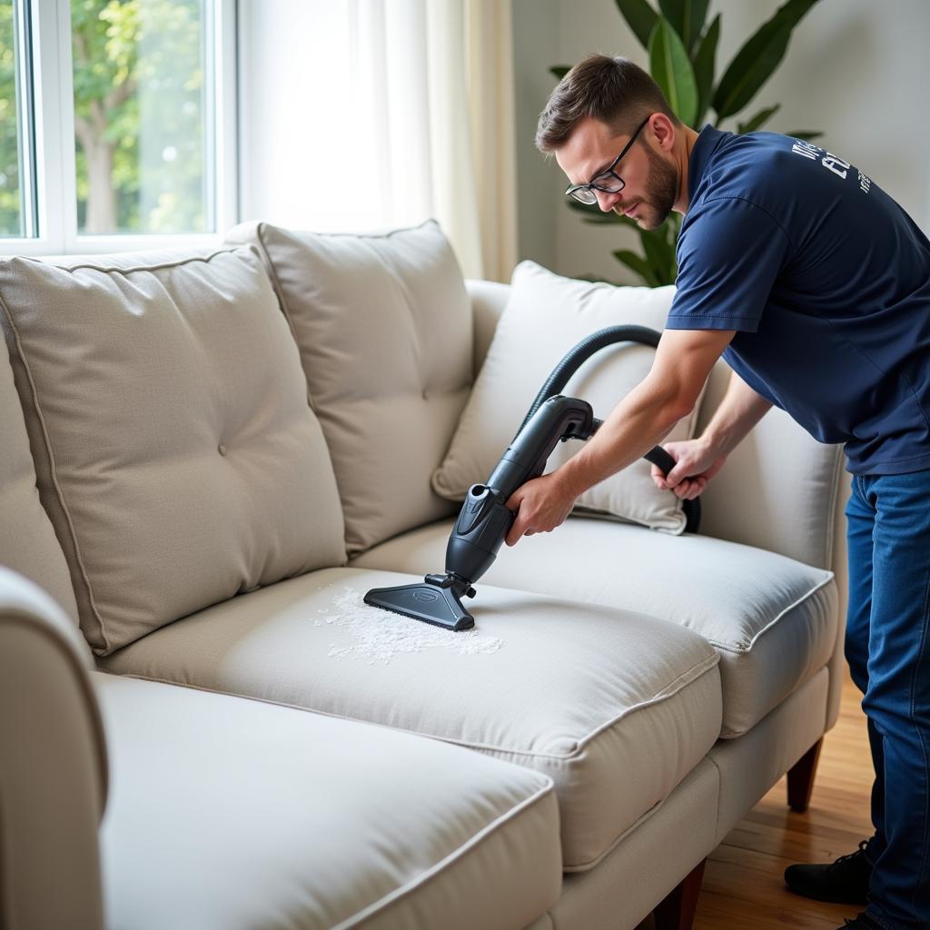 Upholstery Cleaning Process