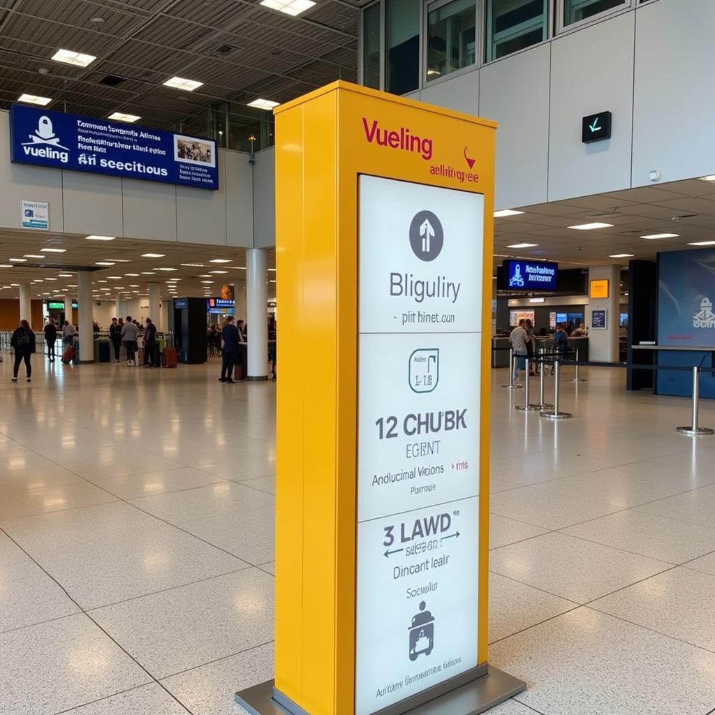 Vueling Airlines Wayfinding at Manchester Airport Terminal 1