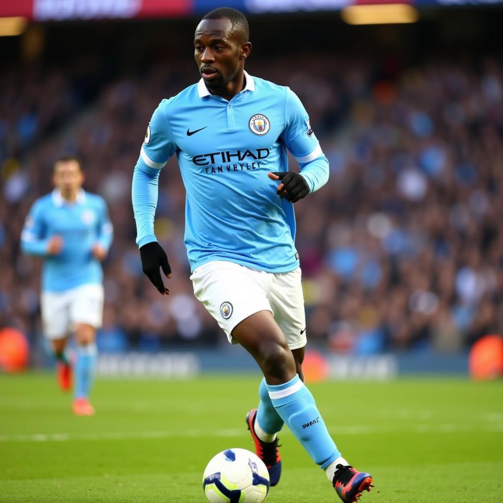 Bacary Sagna trong màu áo Manchester City