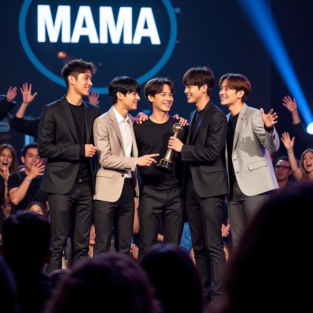 BTS nhận giải MAMA tại lễ trao giải