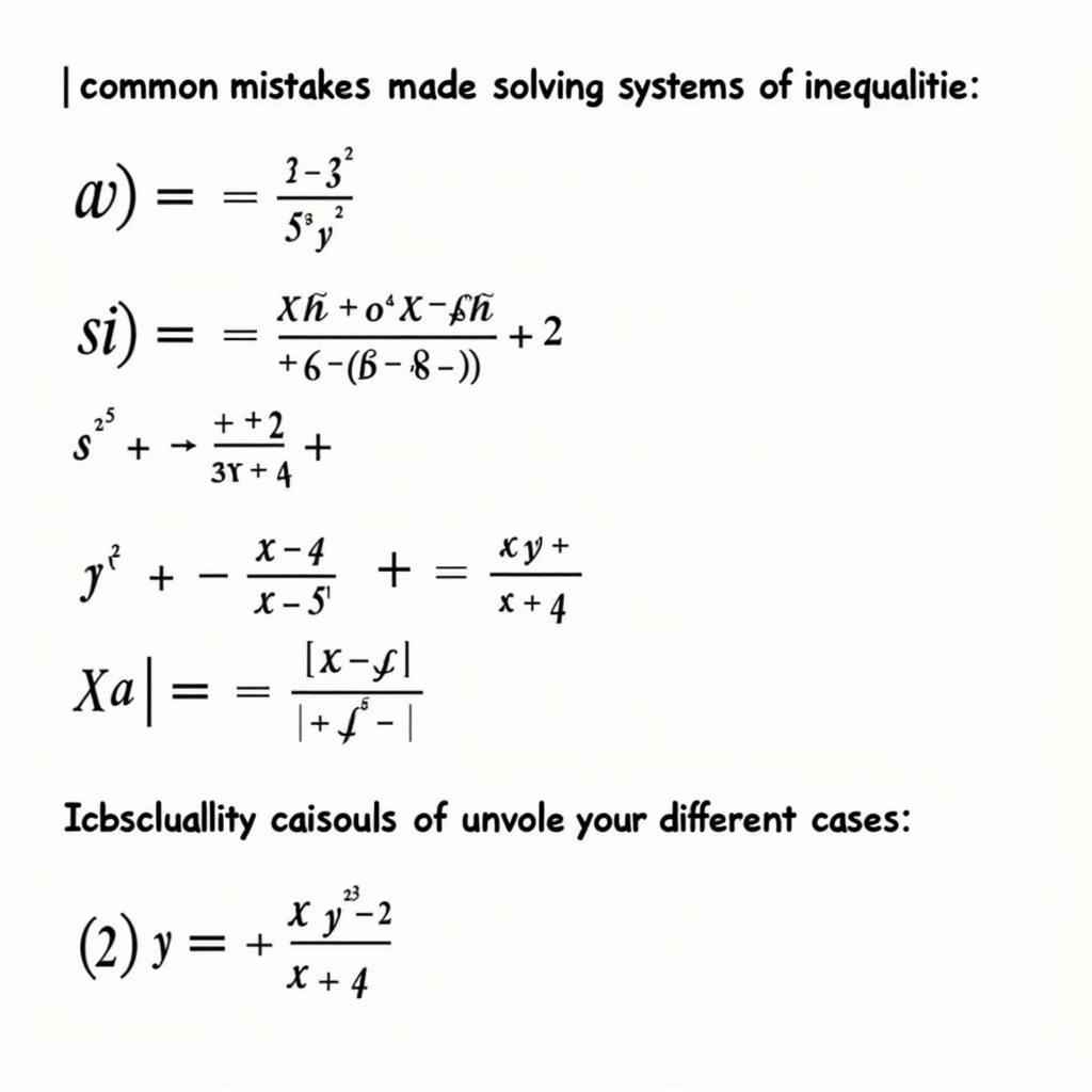Các lỗi thường gặp khi giải hệ bất phương trình