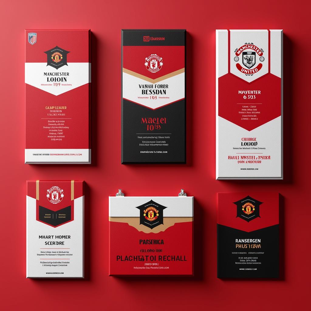 Các ý tưởng thiết kế card visit Manchester United độc đáo và sáng tạo.