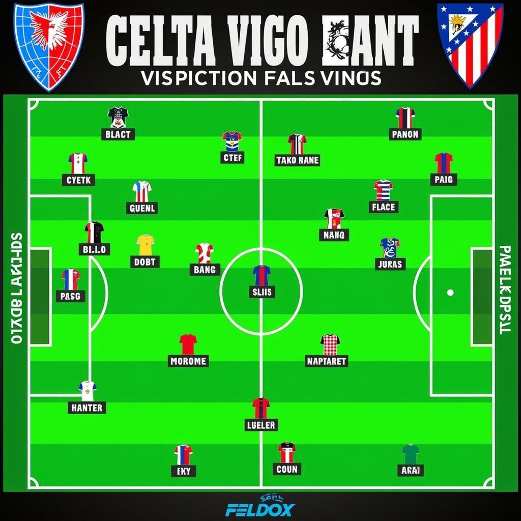 Đội hình ra sân của Celta Vigo và Athletic Bilbao