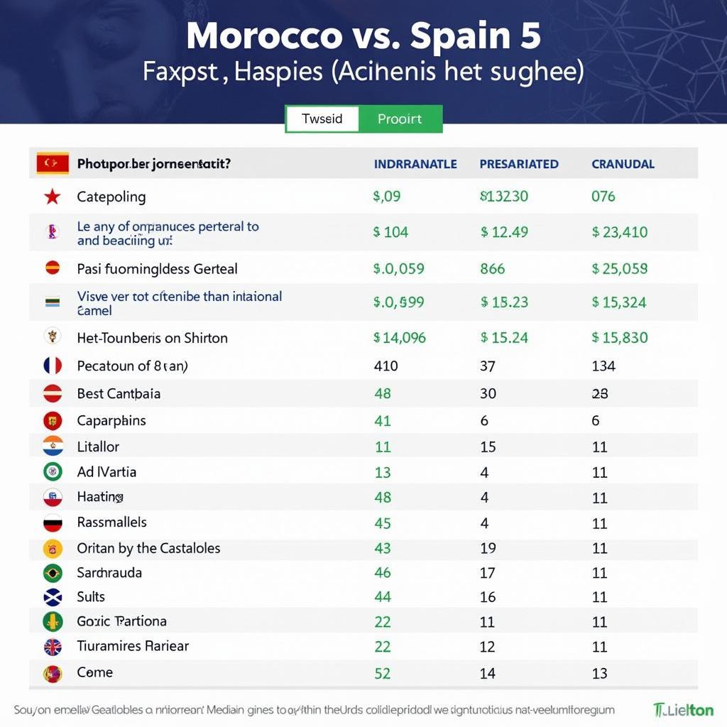 Dự đoán kèo Maroc Tây Ban Nha