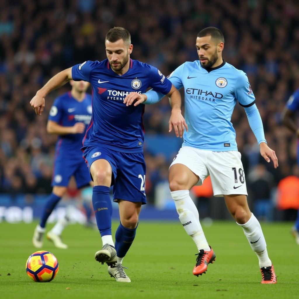 Hàng phòng ngự vững chắc của Man City trước các đợt tấn công của Chelsea