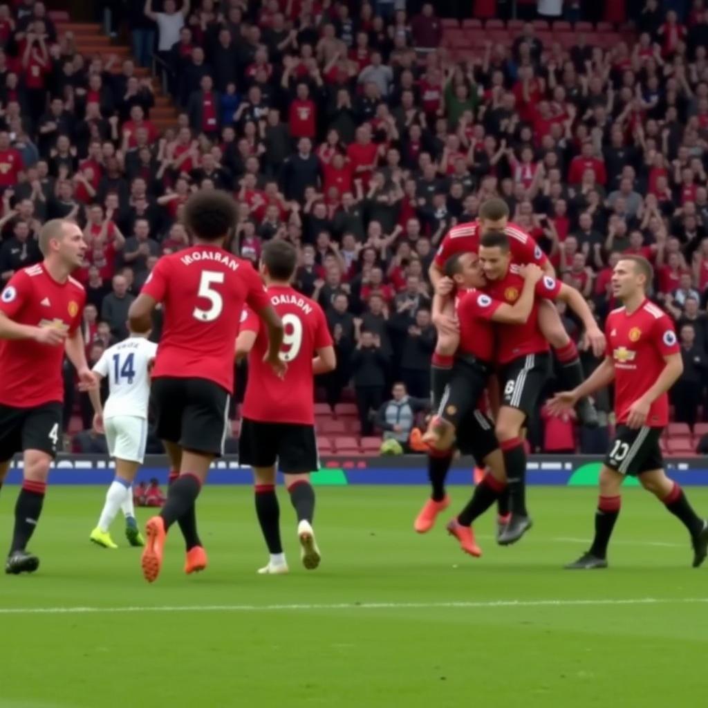 Hình ảnh động Manchester United ghi bàn