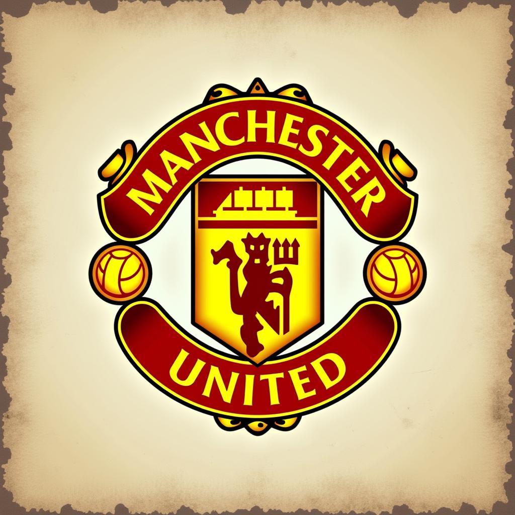 Hình nền logo Manchester United cổ điển