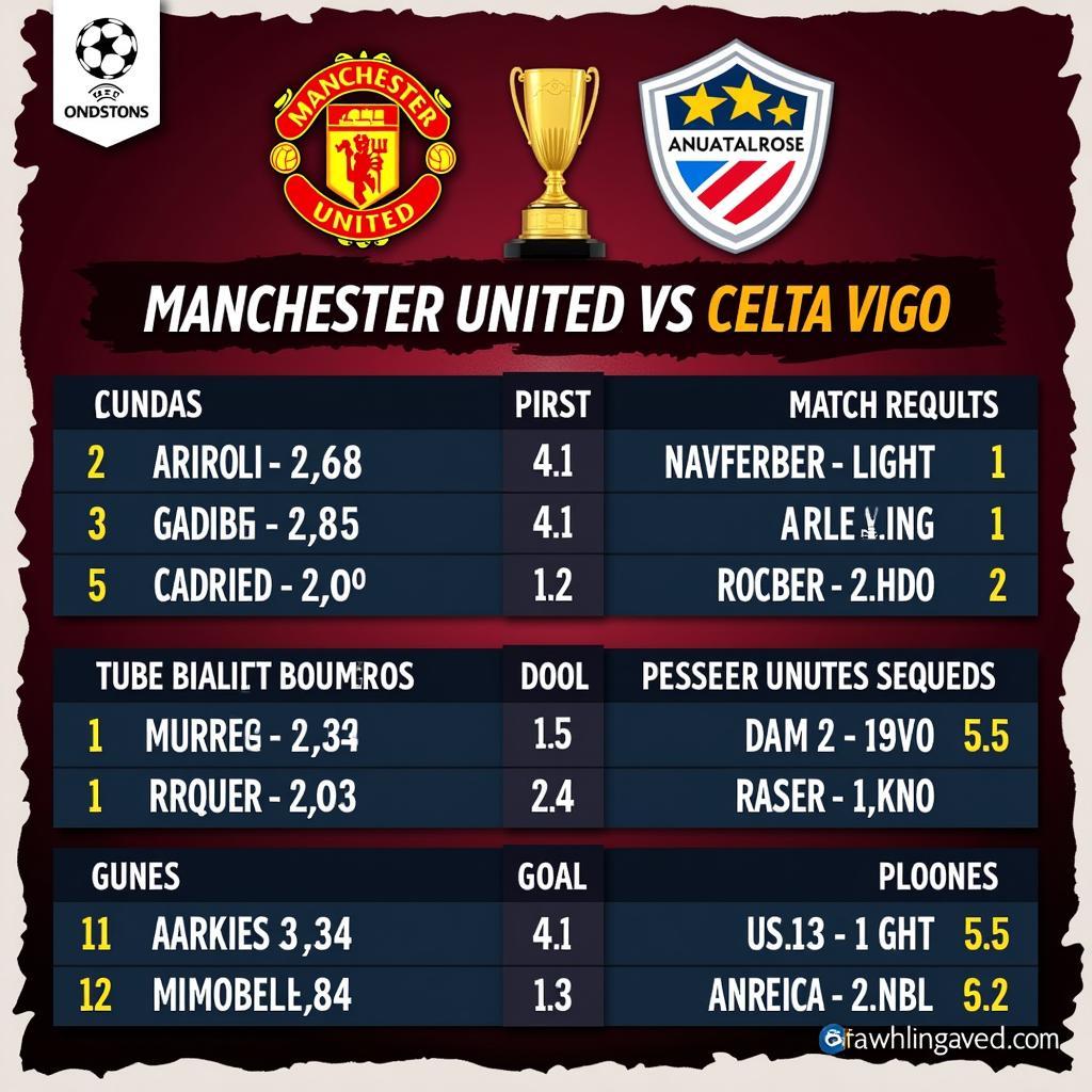 Lịch sử đối đầu giữa Manchester United và Celta Vigo