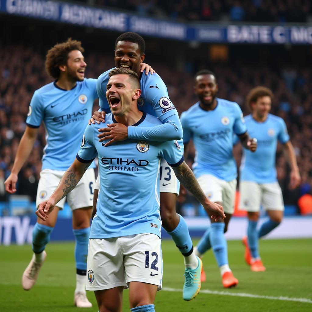 Manchester City ăn mừng chiến thắng