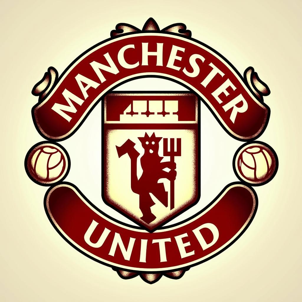 Huy hiệu Manchester United 1878 Vector