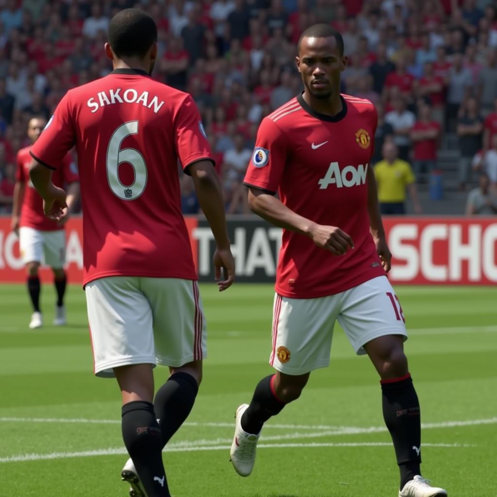 Manchester United kit 2008-09 trong PES 2017 Gameplay