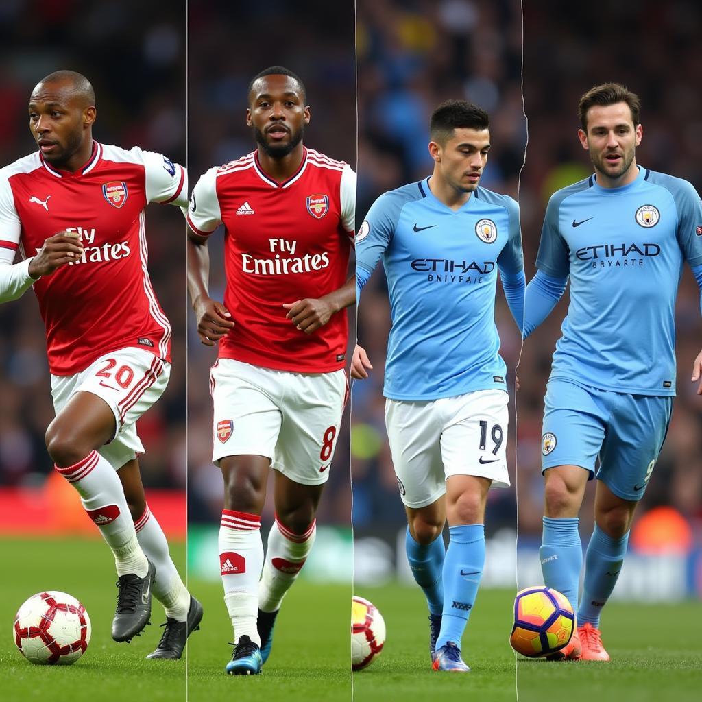 Những ngôi sao hàng đầu thế giới trong trận đấu Arsenal và Manchester City