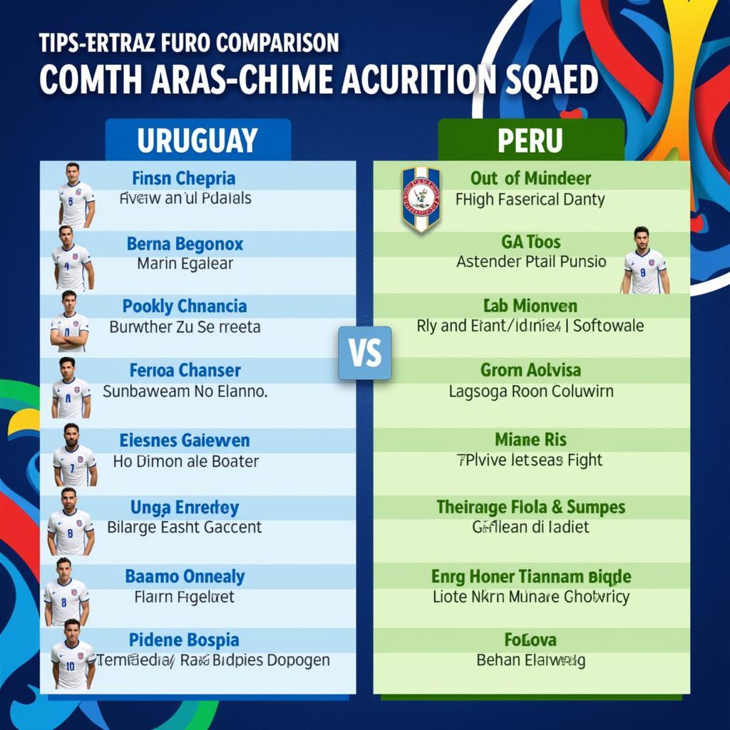 Uruguay vs Peru: Sức mạnh đội hình